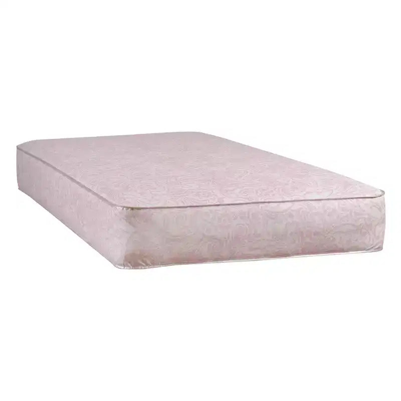 Matelas de lit de bébé et de lit pour tout-petit imperméable, housse en vinyle rose, hypoallergénique, ultra ferme, 13,3 cm