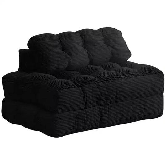 COZONY 3-in-1 Folding Sofa Bed, Foldable Floor Chair with Pillow, Corduroy Floor Futon Couch, Shredded Foam Fold Out Bed for Living Room/Bedroom