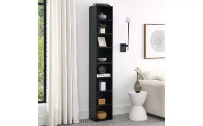 Étagère haute et étroite à 8 niveaux, meuble de rangement cubique réglable pour salon et bureau