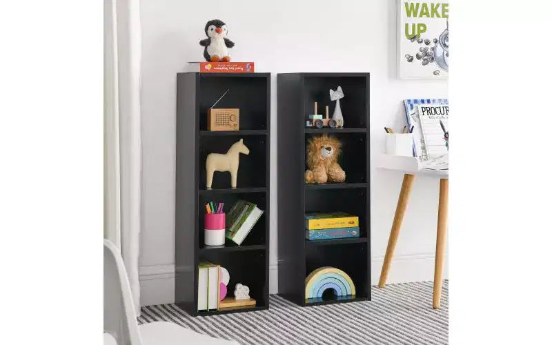 Étagère haute et étroite à 8 niveaux, meuble de rangement cubique réglable pour salon et bureau