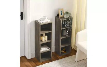 Étagère haute et étroite à 8 niveaux, meuble de rangement cubique réglable pour salon et bureau