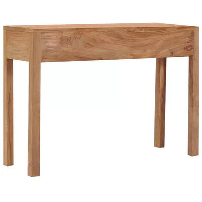 Console en bois de teck massif, table d'entrée ou de couloir de hauteur standard