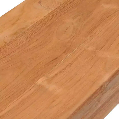 Console en bois de teck massif, table d'entrée ou de couloir de hauteur standard