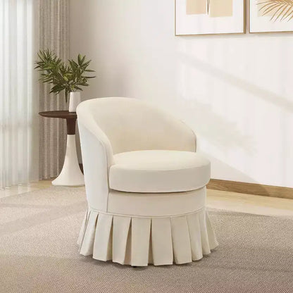 Chaise de salle à manger rembourrée, Fauteuil moderne du milieu du siècle, Tabouret de coiffeuse, Canapé simple confortable pour chambre à coucher, salon, salle à manger, Beige