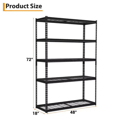 Étagère de garage robuste, étagères de rangement réglables, étagères métalliques durables pour l'organisation de garage, sous-sol, atelier, entrepôt