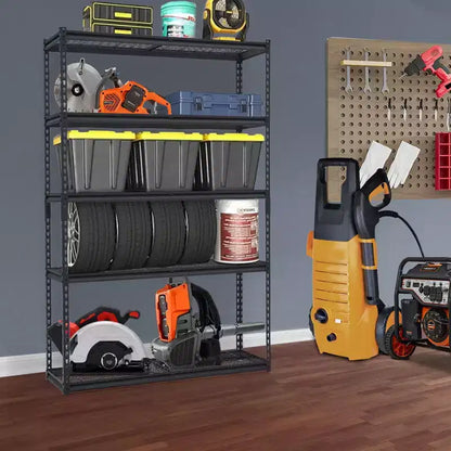 Étagère de garage robuste, étagères de rangement réglables, étagères métalliques durables pour l'organisation de garage, sous-sol, atelier, entrepôt