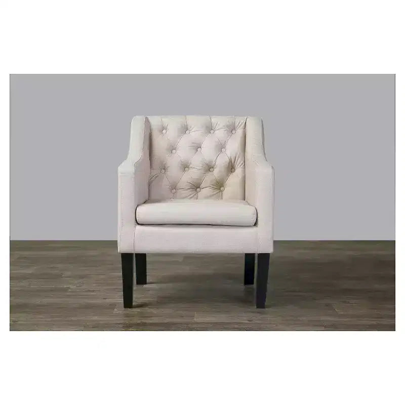 Fauteuil club capitonné Brittany, structure en bois plaqué noir, fauteuil d'appoint individuel pour salon ou chambre à coucher